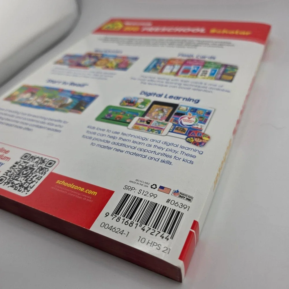 School‎ Zone Big Preschool Scholar Learning Workbook ABC Numbers Colors